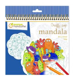 GRAFFY POP MANDALA - AVENUE MANDARINE - PÊLE MÊLE MONSTRES (LIVRE)